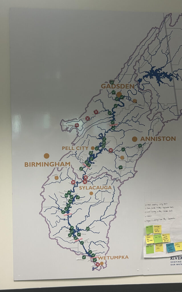 Coosa River Swim Guide Map